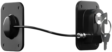 RORMGO Refrigerator Lock 2 Packs, Fridge Lock with Silicone Wire Protection Fridge Locks for Kids Easy to Use and Install Cabinet Locks with Key, Black