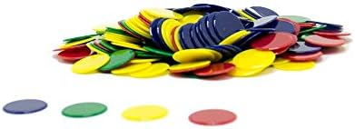 hand2mind Plastic Solid Bingo Chips, Chips for Games, Counting Manipulatvies, Game Chips, Math Counters for Kids, Counting Chips, Math Manipulatives, Math Bingo, Counters for Kids Math (Set of 200)