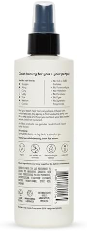 Odele Texturizing Sea Salt Spray, Boosts Volume & Definition, 8 fl oz