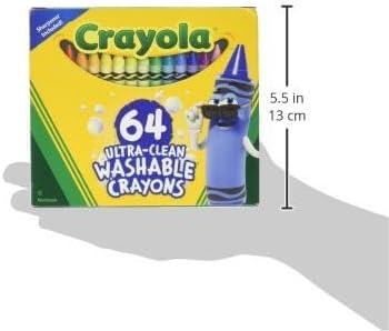 Crayola Washable Crayons for Kids 64ct, School Supplies, Amazon Exclusive