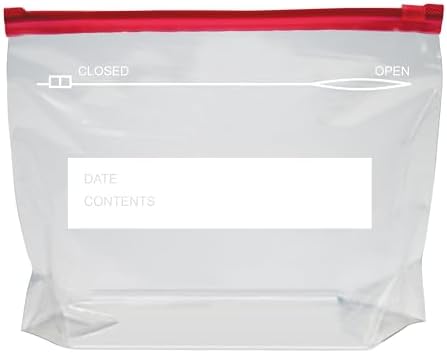 Amazon Basics Slider Quart Food Storage Bags with Stand-Up Bottom, Easy to Fill, BPA Free, 120 Count (Previously Solimo)
