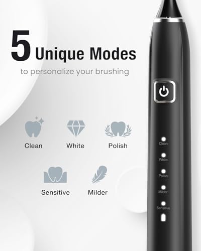 7AM2M Sonic Electric Toothbrush for Adults,Type-C Charging Run for 120 Days