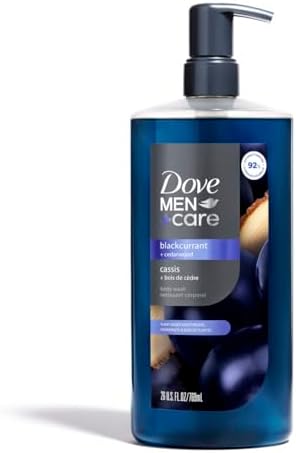 Dove Men Moisturizing Body Wash, Blackcurrant + Cedarwood, 26 oz