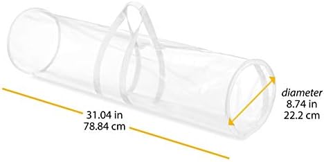 Whitmor 6044-4924 Clear Gift Wrap Organizer - Zippered Storage for 25 Rolls