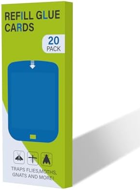 20 Pack Refill Cartridges for Stem Flying Insect Light Trap, Replacement Glue Card Compatible with Wondercide Indoor Plug-in Blue Light Trap for Fly Bug Mosquito Gnat