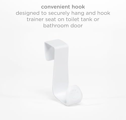 Ubbi Multi-Use Potty Training Hook, Hangs Over Toilet Tank or Door, White