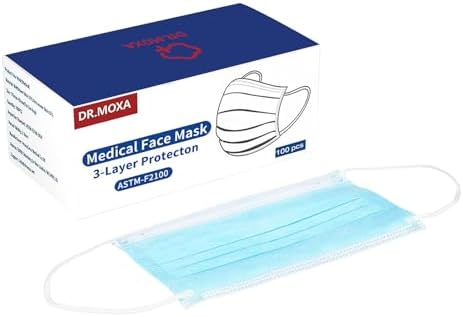 100 Pack Medical Disposable Face Masks ASTM Level 2 for Protection