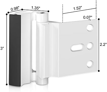 1 Pack Door Reinforcement Lock, Home Security Door Lock, Child Proof, White