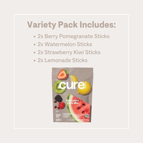 Cure Hydration - Electrolyte Drink Powder Classic Variety Pack 8 Packets