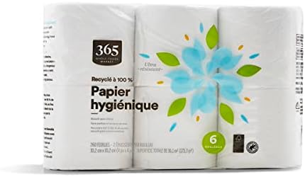 365 by Whole Foods Market, 100% Recycled Bath Tissue, Ultra-Strong, 260 Sheets per Roll, 6 Count