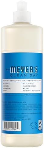 Mrs. MEYER'S CLEAN DAY Liquid Dish Soap, Blueberry Scent, 16 Fl Oz Bottle