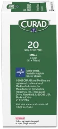 Curad Non-Stick Pads, 2 X 3 Inch(5.1 x 7.6 cm), 20 Count