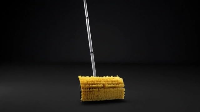 Yocada Deck Brush with 4-Section Extendable Handle Floor Scrub Brush