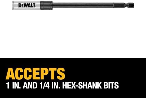 DEWALT Drill Bit Holder Extension, Impact Ready, 6-Inch (DWA6HLDFT)