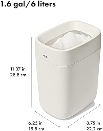 OXO Good Grips Bathroom Trash Can, White