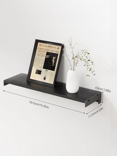Floating Shelves for Wall, Shelves for Decor Storage,6Pcs 16'',Black