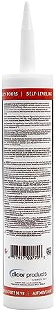 Dicor 610SASLW-1 Self-Leveling Ultra Sealant System - 10.1 Oz, White, High Performance, Non-Yellowing, Fast Curing, Durable, Highly Compatible, UV Stabilized