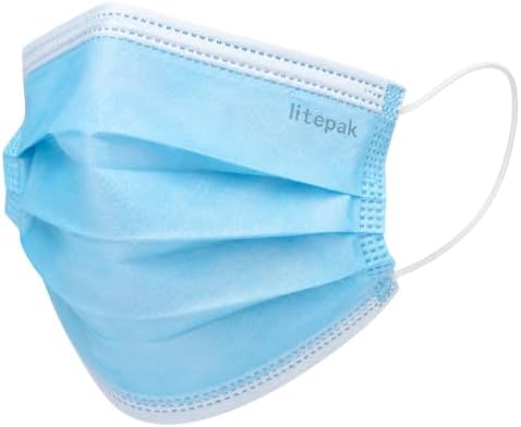 Litepak 500pcs Premium Disposable Face Mask SOFT 3ply Nose Wire