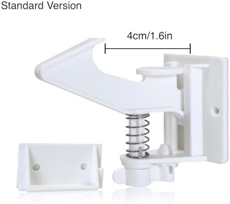 Vmaisi 12 Pack Cabinet Locks Child Safety Latches - Easy Install No-Drill