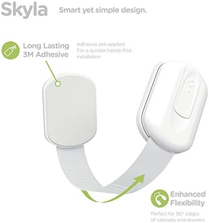 SKYLA HOMES Child Safety Cabinet Locks, White, 2 Pack
