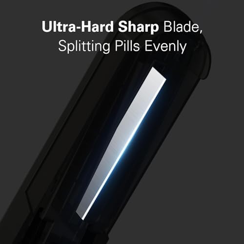 ONE PIX Pill Cutter Splitter for Small and Tiny Pills, Multiple Pill Splitter with Centering Device & Hidden Blade, Adjustable Tablet Cutter for Large Pills, Seniors, Pets, Grey
