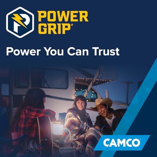 Camco Power Grip 50 Amp RV Power Cord Replacement Plug - Easy to Install
