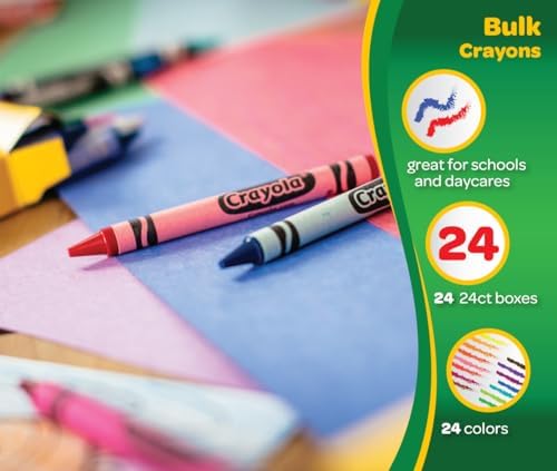 Crayola Crayons Bulk (24 Packs), Teacher Classroom Must Haves & Essentials