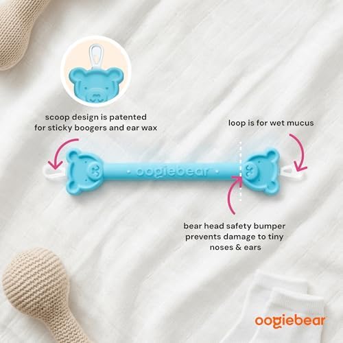 oogiebear Baby Nose & Ear Picker, Safe Booger Remover Tool, 1 Piece, Blue