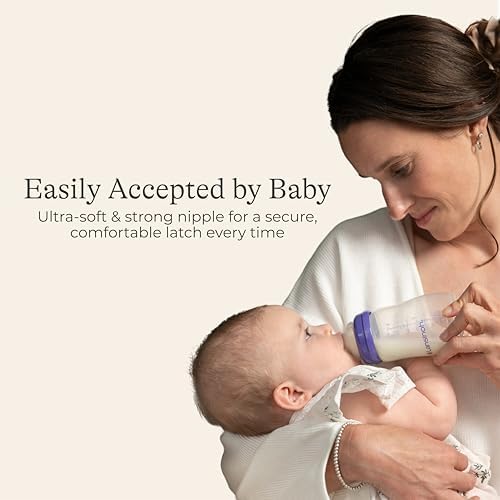 Lansinoh Anti-Colic Baby Bottles, 8 Ounce, 3 Count
