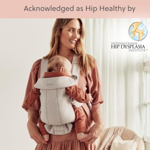 BabyBjörn Baby Carrier Mini, Light Beige, 3D Jersey | Infant Carrier (7-24 lbs), Ergonomic, Easy-to-Use