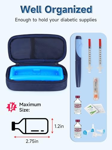 YOUSHARES Insulin Vials Cooler Travel Case - TSA Approved peptide case