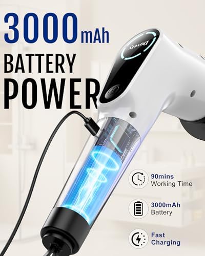 Dovety Electric Spin Scrubber, Extendable Handle, 8 Brush Heads-WH