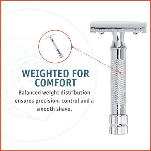 Merkur Mk34c Double Edge Razor with Heavy Duty Short Handle