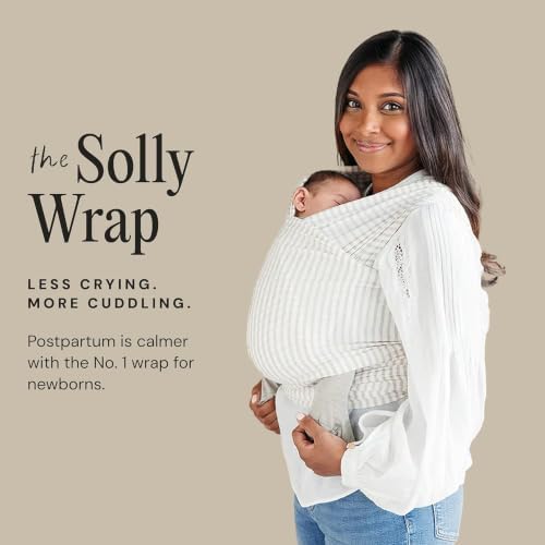Solly Baby Wrap, Newborn to Toddler Baby Carrier (8-25 Lbs), Basil