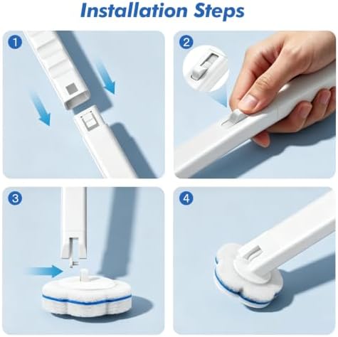SetSail Disposable Toilet Brush for Bathroom Cleaning, 16 Replacement,White