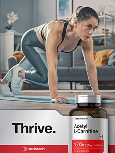 Horbäach Acetyl L-Carnitine 1500mg | 200 Capsules | Extra Strength
