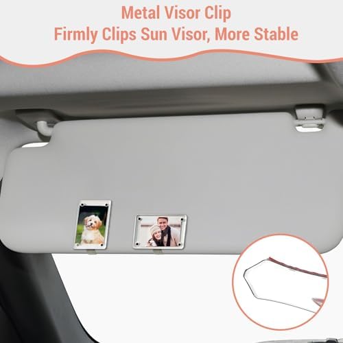 4Pcs Car Picture Holder, Car Visor Photo Clip, 3.5" x 2.4", Car Accessories