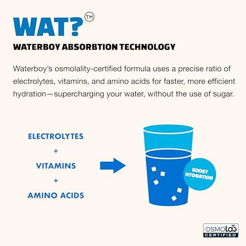 Waterboy Workout Hydration, Variety Pack, Sugar Free Electrolytes 30ct