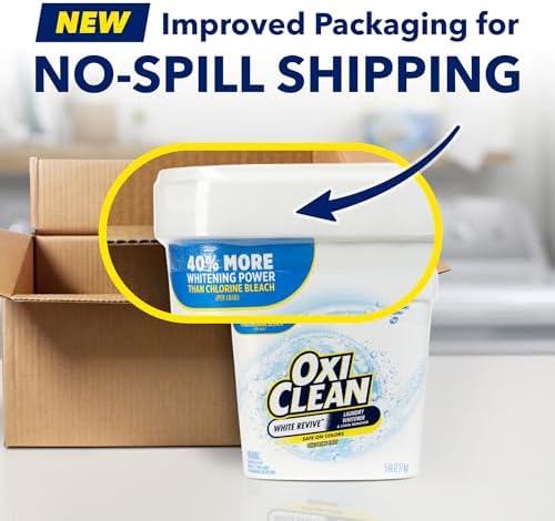OxiClean White Revive Laundry Whitener and Stain Remover Powder, 5 lb