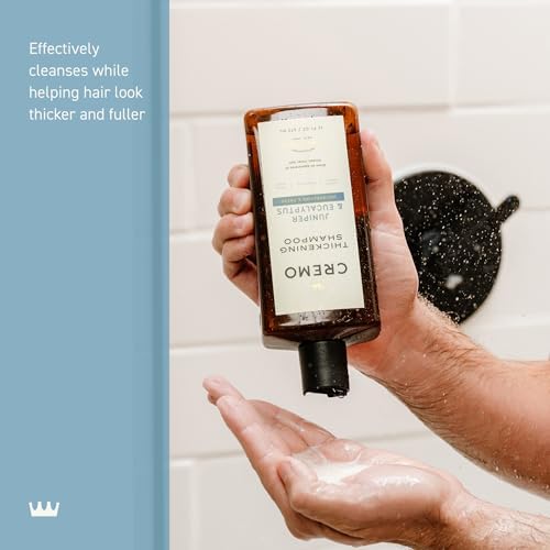 Cremo Thickening Shampoo for Men, Juniper & Eucalyptus, 16 Fl Oz