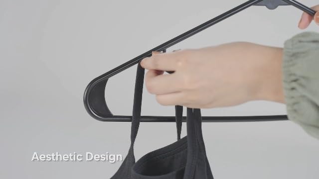 Utopia Home Plastic Hangers 20 Pack – Built-in Strap Hooks White