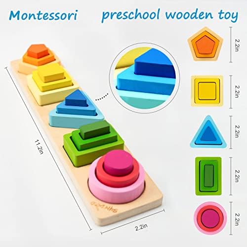 Symdiro Montessori Toys for 1-3 Year Old Boys & Girls, Sensory Learning Set