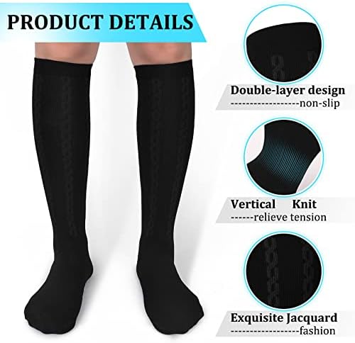 30-40mmHg Medical Graduated Compression Socks for Women&Men Circulation-Compression Stockings-Knee High Socks for Support,Hiking,Running