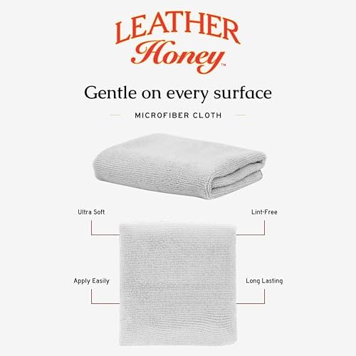 Leather Honey Lint-Free Microfiber Application Cloth – Made in USA