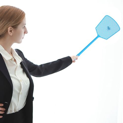 Fly Swatter,Plastic Flyswatters Multi-Pack,6 Bulk Vibrant Colorful Fly Killer,Long Handle Bug Swatter for Indoor and Outdoor