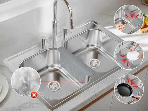 Sink Saddle, Kitchen Sink Mat, Divider Protector Mat, Silicone Protector