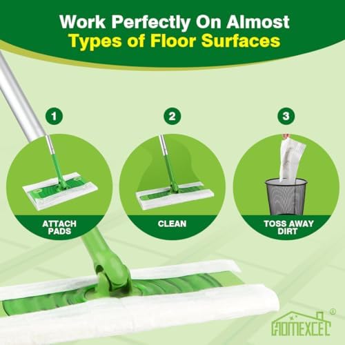 HOMEXCEL Dry Sweeping Cloths for Swiffer Sweeper 64 Count Disposable