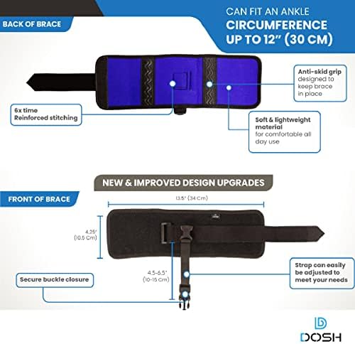 Dosh AFO Foot Drop Brace - Drop Foot Brace for Walking - AFO - Unisex (Black)
