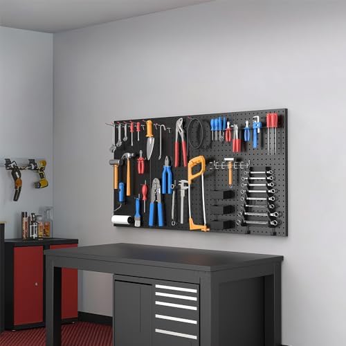 Ultrawall Metal Pegboard Wall Panels, Peg Boards for Garage Tool Storage