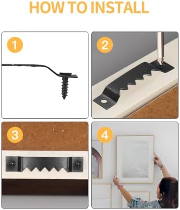 60 Pack 2 Sizes Sawtooth Picture Hangers, Small & Heavy Duty